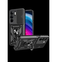 Realme C75 4G Kılıf Pars Lens Yüzüklü Silikon - Siyah