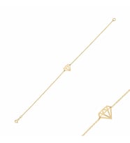 14k Altın Diamond Figürlü Bileklik