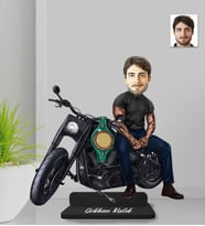 Kişiye Özel Motorcu Erkek Ahşap Biblo-7