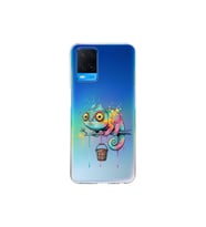 Oppo A54 4G ile Uyumlu Splash Bukalemun Tasarımlı Şeffaf Silikon Kılıf