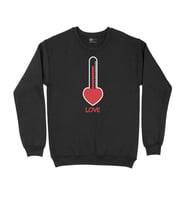 Aşk Dereceli Siyah Sweatshirt