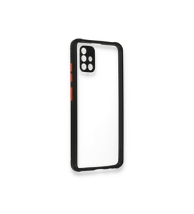 Çınarcık Dev Samsung Galaxy A71 Kılıf Miami Şeffaf Silikon - Kırmızı