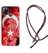 INFINIX Smart 4 5 6 Zero 8 S5 Pro Kılıf Boyun Asklı Rasta Silikon Şanlı Türk Bayrağı 3 1395