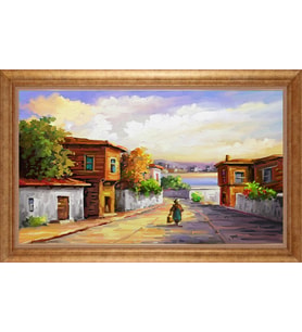 ALTIN ÇERÇEVELİ PASPARTULU TABLO CR477