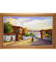 ALTIN ÇERÇEVELİ PASPARTULU TABLO CR477