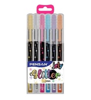 Pensan Jel Kalem Jely 1.0 MM Glıtter Simli Krş 6 Lı 2800