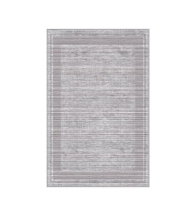Eliana Home Baskılı, Yıkanabilir Kaymaz Taban Salon Halısı LNA0681 100x150 cm (Gri)