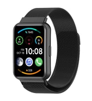 Huawei Watch Fit 2 Uyumlu Kordon Hasır Metal Mıknatıslı Örgü Zore KRD-01 Kayış