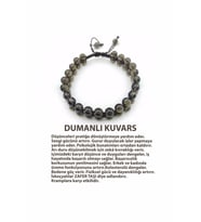 Dumanlı Kuvars Makrome Doğal Taş Bileklik