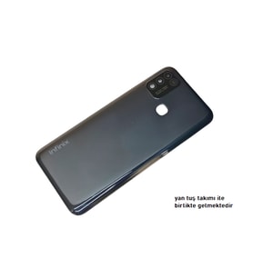 Infinix HOT 11 PLAY KASA ARKA Pil Batarya Kapağı SİYAH
