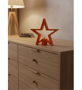 Dekoratif Yıldız Şeklinde Turuncu Mumluk Ev Aksesuarı