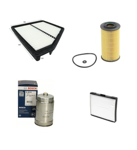 Bosch Filtre Bakım Seti Hyundai Matrix 1.5 CRDI 2006-2008 110 Beygir Dizel Hava + Yağ F + Yakıt F. + Polen Sardes