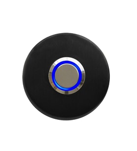 LOCKWAY Z-101SM Siyah Paslanmaz Tek Kontak Zil Butonu Mavi Led