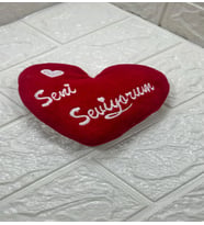 Seni Seviyorum Yazılı Yastık 10 cm Sevgiliye Hediye Seni Seviyorum Yastık