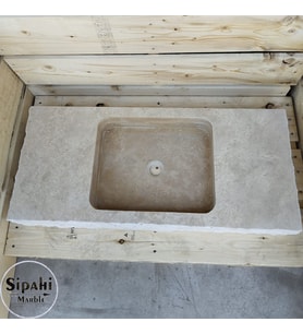 Liğht Traverten Modern Lavabo
