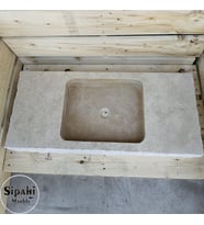 Liğht Traverten Modern Lavabo