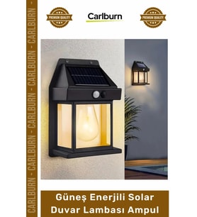Özel Üretim Su Geçirmez Bahçe Dekoratif Güneş Enerjili Solar Duvar Lambası Rustik Ampul Gün Işığı