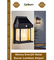 Özel Üretim Su Geçirmez Bahçe Dekoratif Güneş Enerjili Solar Duvar Lambası Rustik Ampul Gün Işığı