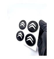 Damla Sticker Siyah Tasarım Citroen Jant Göbeği 5.5cm Uyumlu