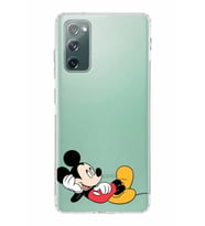 Samsung Galaxy S20 FE  Kamera Korumalı Kapak Mickey Mouse Tasarımlı  Şeffaf  Kılıf