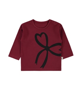 Civil Baby Fiyonk Baskılı 6-18 Ay Sweatshirt - Bej (Koyu Bordo)