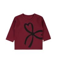 Civil Baby Fiyonk Baskılı 6-18 Ay Sweatshirt - Bej (Koyu Bordo)