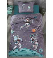 Clasy %100 Pamuk Ranforce Tek Kişilik Nevresim Takımı Space (Antrasit)