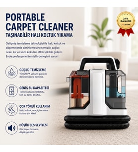 Koltuk Yıkama Portable Carpet Cleaner, Halı Makinesi, Güçlü Leke Çıkarıcı, Derinlemesine Temizlik