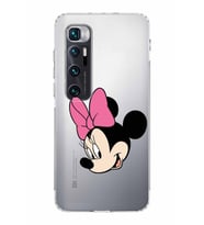 Xiaomi  Mi 10 Ultra  Kamera Korumalı Kapak Minnie Mouse Tasarımlı Şeffaf  Kılıf