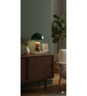 Şık Modern Abajur, Doğal Ahşap ve Pastel Renk Uyumu ile Estetik Atmosfer (Krem)