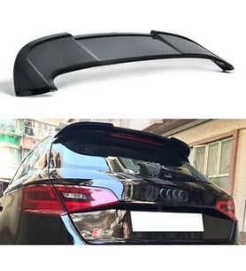 Audi A3 8V HB Spoiler Parlak Siyah Spoyler Plastik İthal 2014-2019