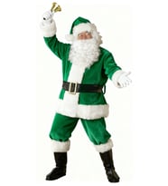 Yeşil Noel Baba Kostümü Yetişkin