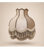Vizon Kadife Kaplı Vizon Püsküllü El Yapımı Vintage Lambader Şapkası 50x50cm