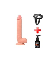 26 cm Belden Bağlamalı Vantuzlu Realistik Penis anl Vajinal Dildo