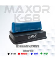 Maxor K-68 İsim-Ünvan Kaşesi 1 Adet 55x91 mm
