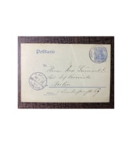 ALMANYA REİCH DÖNEMİNE AİT 1906 Yılında postadan geçmiş Posta Kartı Tren Postası Damgalı Kendinden