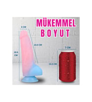 NEON ELITE Glow in the Dark - Karanlıkta Parlayan Dildo Ultra Yumuşak Realistik Yapay Penis