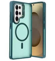 Northcity Joko Samsung Galaxy S25 Ultra Uyumlu Flet Lens Magsafe Kapak - Koyu Yeşil
