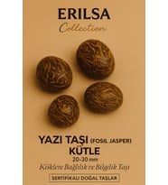 Sertifikalı Yazı Taşı (Fosil Jasper) Kütle 20–30 mm Köklenme Bilgelik ve Güç Enerjisi Taşı (Çok Renkli)