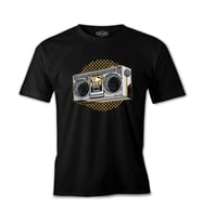 Retro 80's Radio Siyah Erkek Tshirt