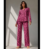 Night Kadın Uzun Kollu Pamuklu Pijama Takımı