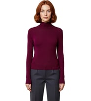 Kadın Casual Günlük Esnek Vücuda Oturan Balıkçı Yaka Uzun Kollu Örme Bluz Cool & Comfort Tarzıyla