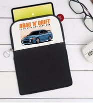 BK Gift Drag N Drift Tasarımlı Taşınabilir Koruyucu Tablet Kılıfı & Organizer Çanta - Siyah-1
