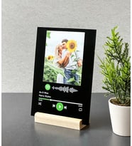 Kişiye Özel Fotoğraf Baskılı Spotify Barkodlu Siyah Plak