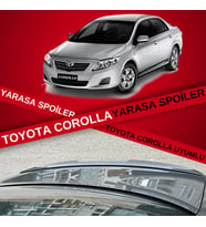 Toyota Corolla 2006-2012 Bagaj Üstü Slim Yarasa Spoiler Piano Black Parlak Siyah