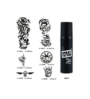 Tribal ve Kol Spray Tattoo Geçici Dövme Seti Dark Sprey Dövme Kiti