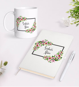 BK Gift Kişiye Özel İsimli Beyaz Defter Kalem Kupa Seti-15