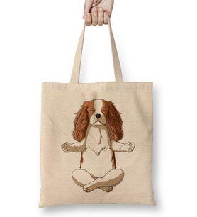 Yoga Cavalier King Charles Spaniel Bez Çanta Uzun Saplı