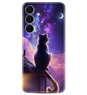 Samsung Galaxy S25 FE Kılıf Boutique Baskılı Resimli Damdaki Kedi Pcode -091