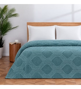 Özdilek Battaniye Trendy Art Deco Atlantik Yeşil Çift Kişilik 220 x 240